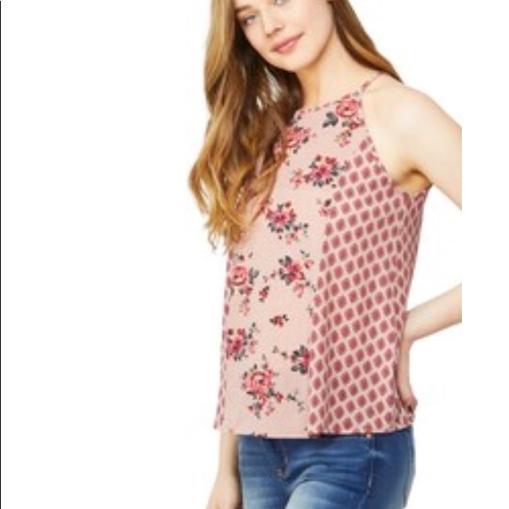 Juniors wallflower‎ keyhole halter tank L